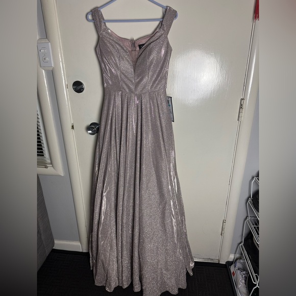 B Darlin Shimmering Lavender Prom Dress - Picture 8 of 9